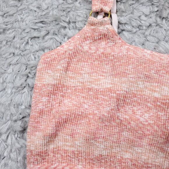 READ Aerie Seamless Ring Longline Bralette Beach Peach Pink Stretch Size Small - Picture 5 of 11